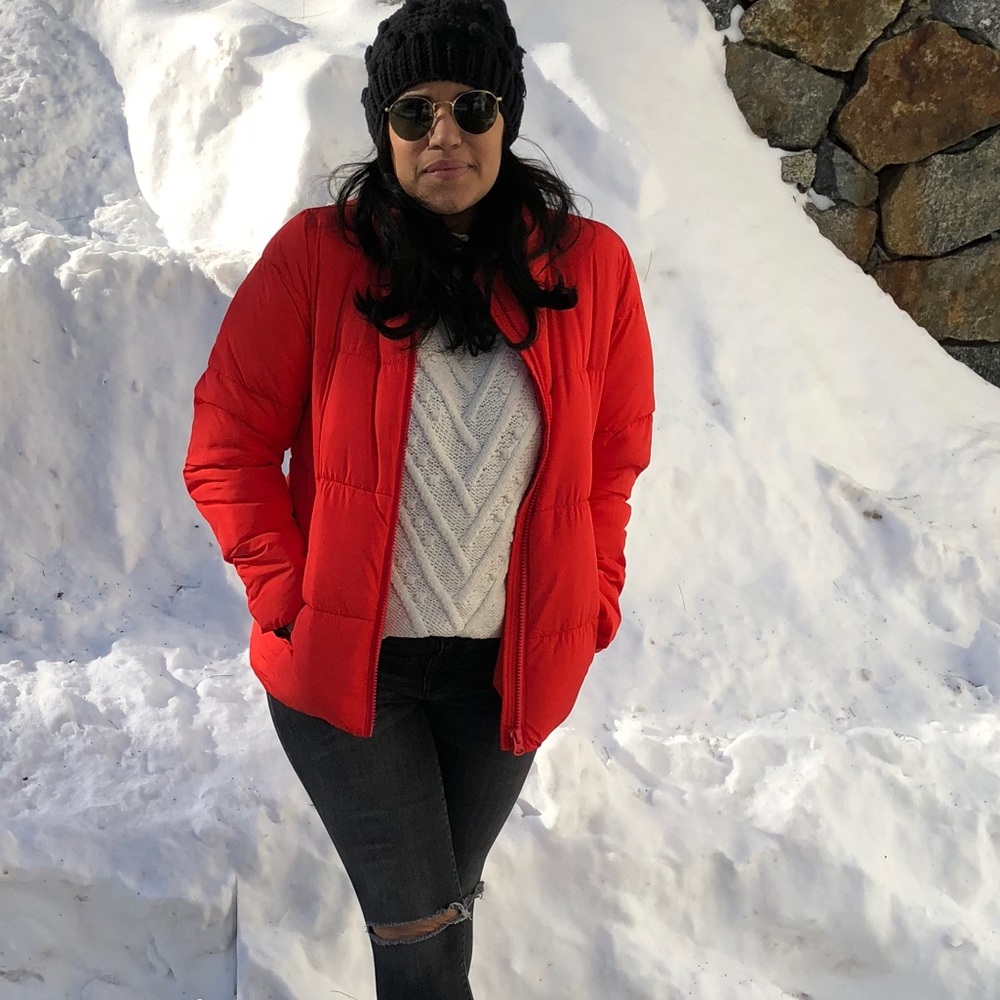 Red Puffer Coat